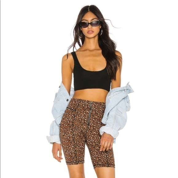 Free People Lucky Strike Animal Print Bike Shorts - Picture 1 of 5